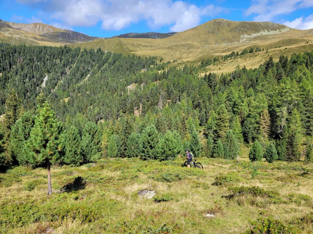 Abfahrt zur Hinteren Taisten-Alm